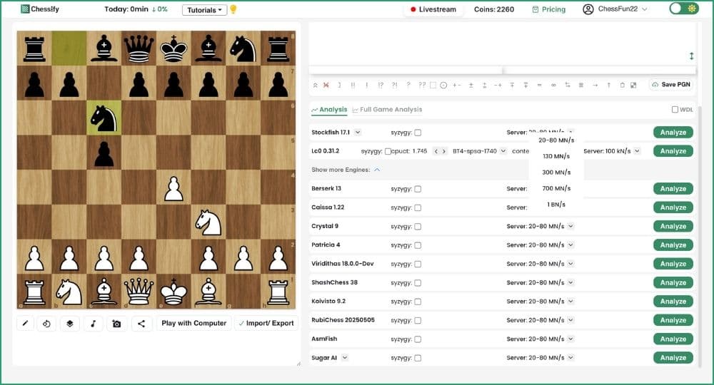 chessify analysis view