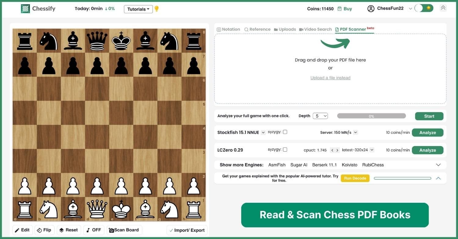 chess PDF reader and scanner
