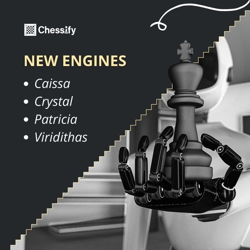 New Chess Engines Caissa, Crystal, Patricia, and Viridithas are Now on Chessify
