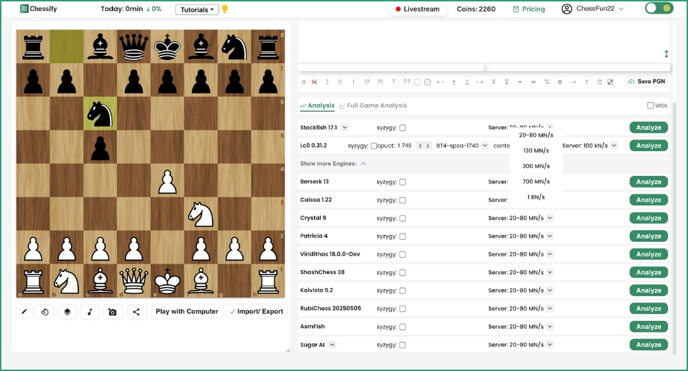 chessify analysis view
