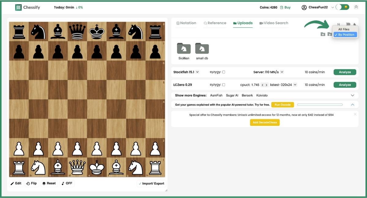 Tutorial - Chessbase Training Functionality 