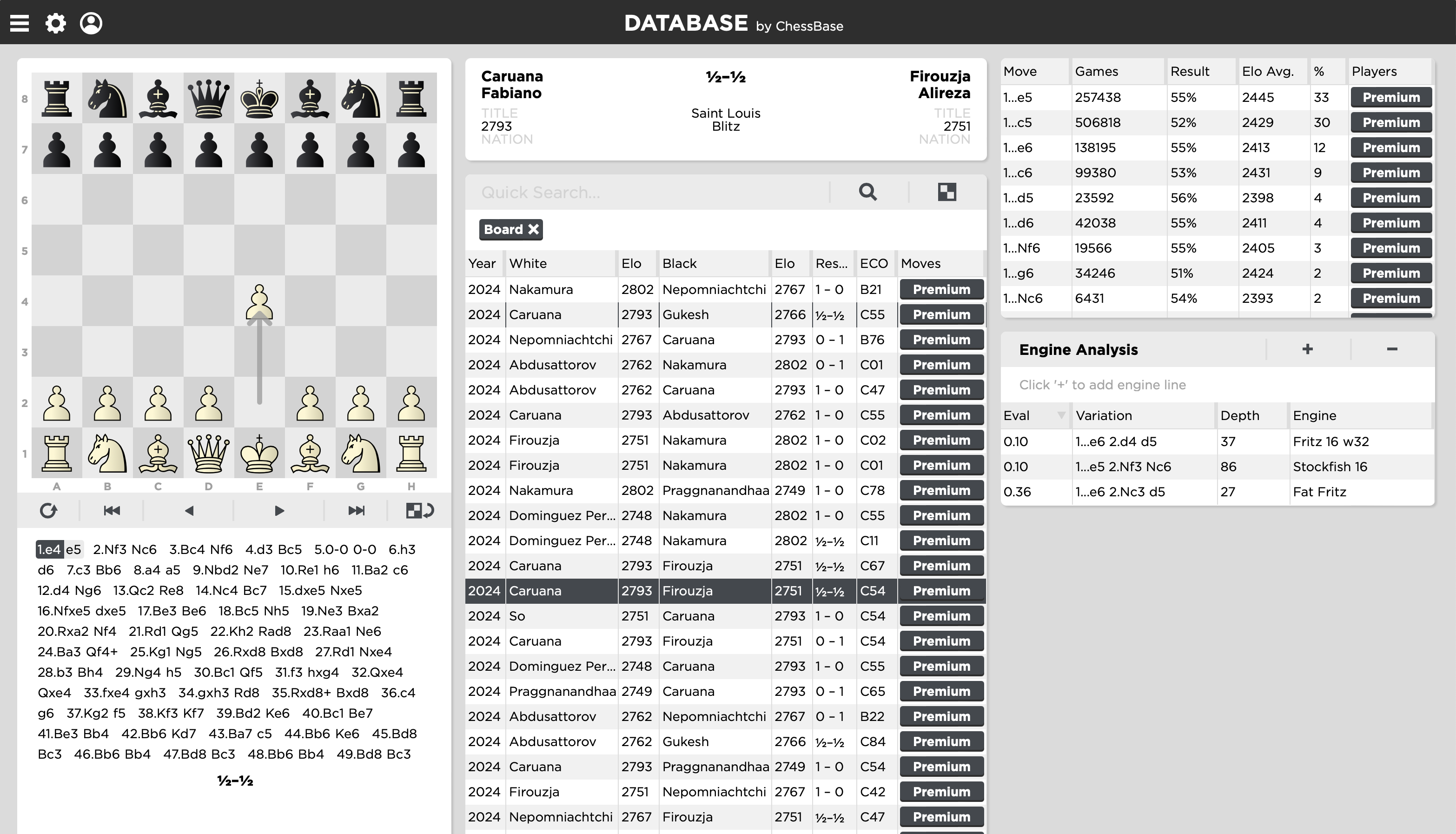 Chess database example